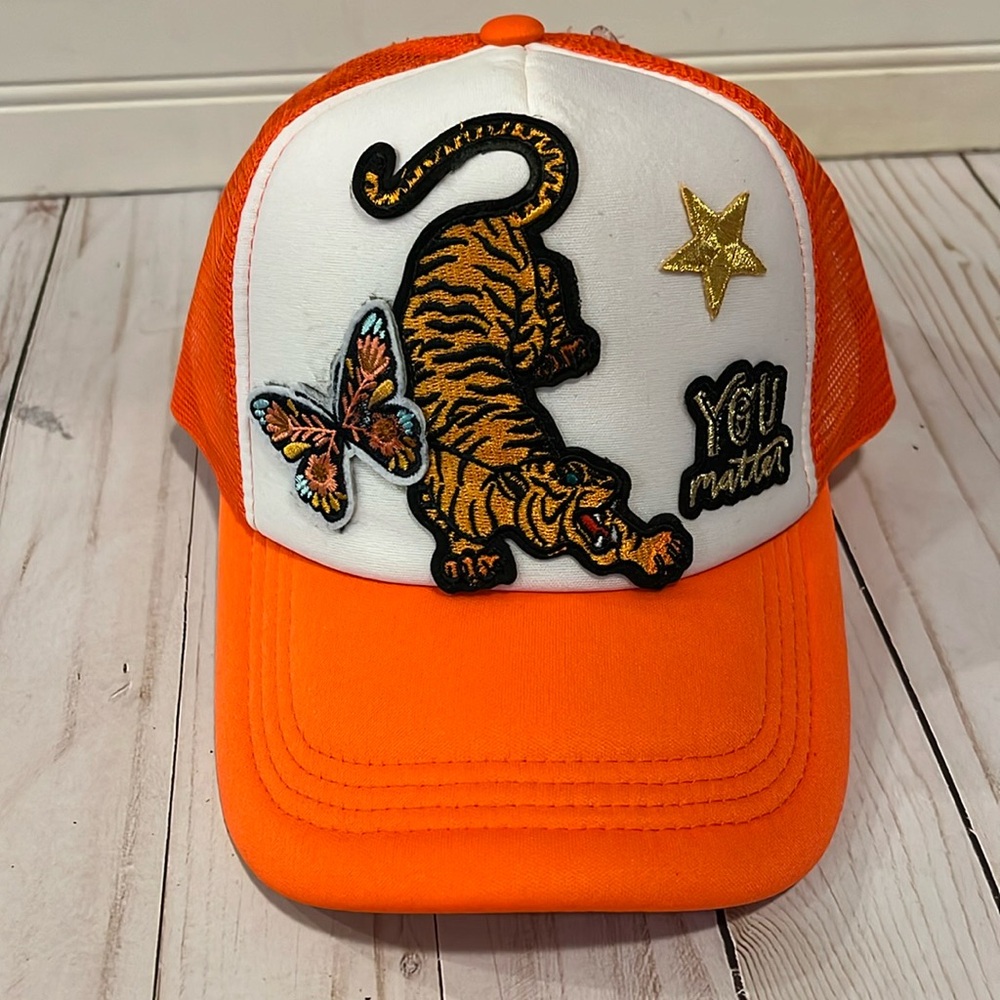 Trending Trucker hat with embroidered patches